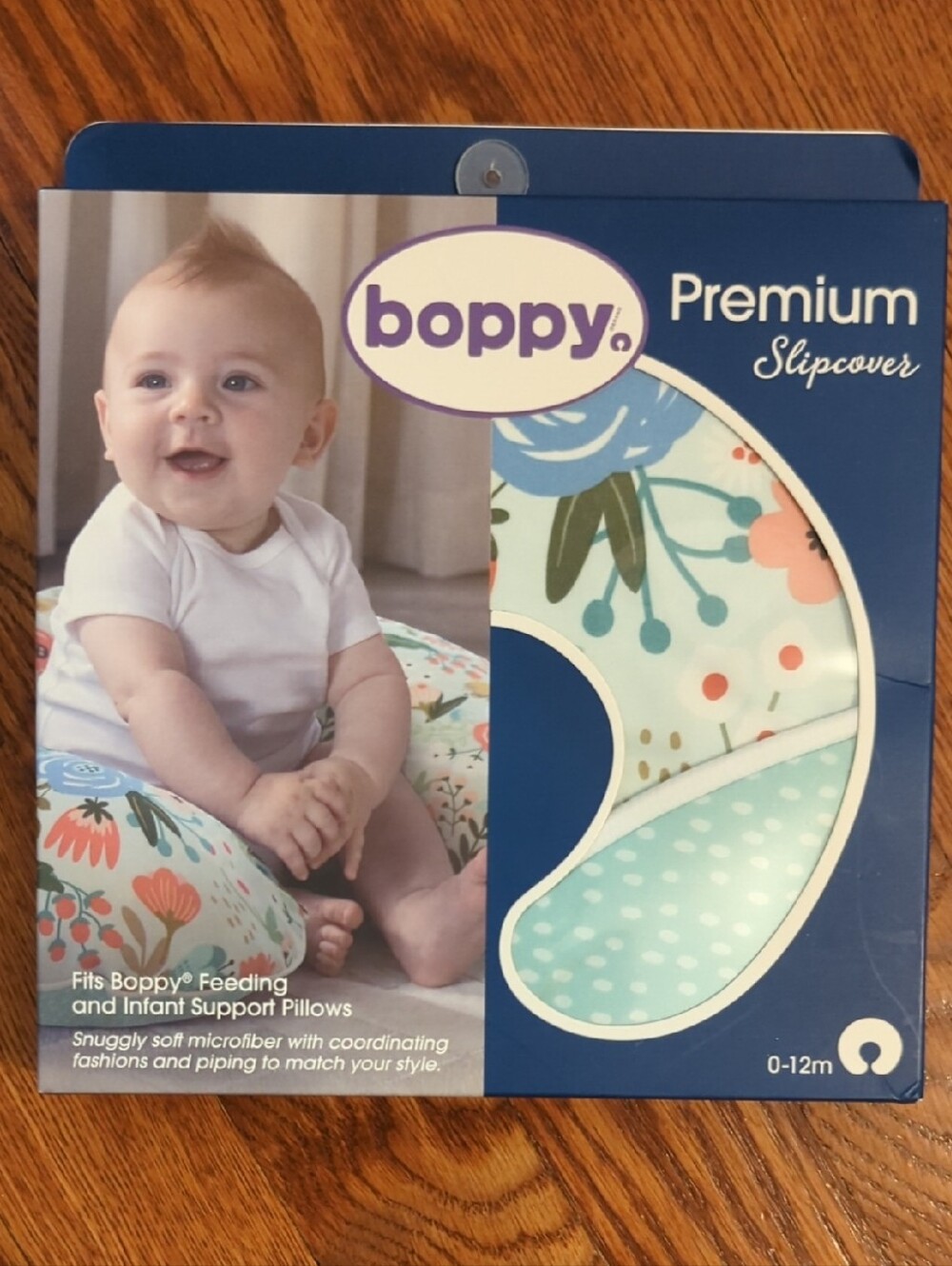 NWT Boppy Premium Slipcover in Aqua Floral and Coral Accents